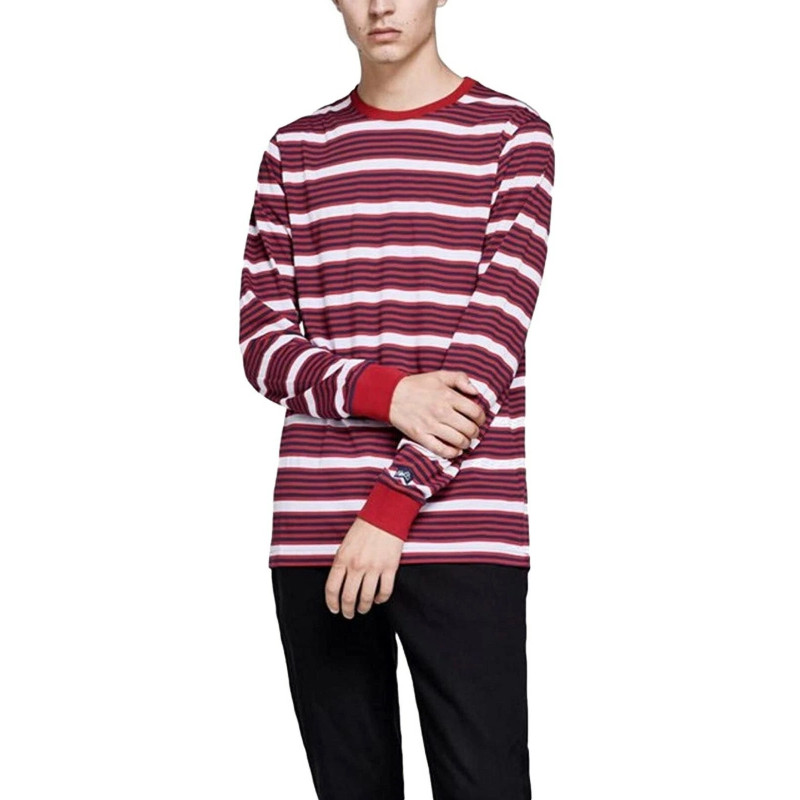 Nike SB Mens Dry Striped Long Sleeve Shirt (Red/Navy/White) CD7215-618