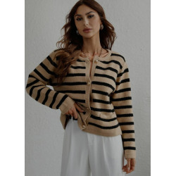 Goelia Striped Cardigan...