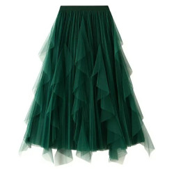 Bottle Green Tulle Skirt –...