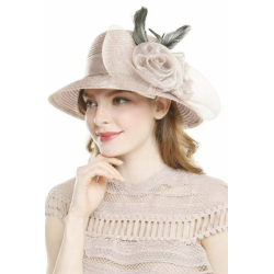 🌸 Elegant Blush Rose Hat...