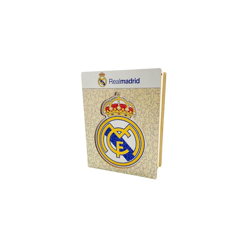 Iconic Puzzles Real Madrid Logo Wooden Puzzle – Size L, 500 Pieces