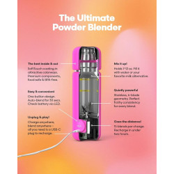 VEJO 12oz Electric Protein Shaker Bottle USB