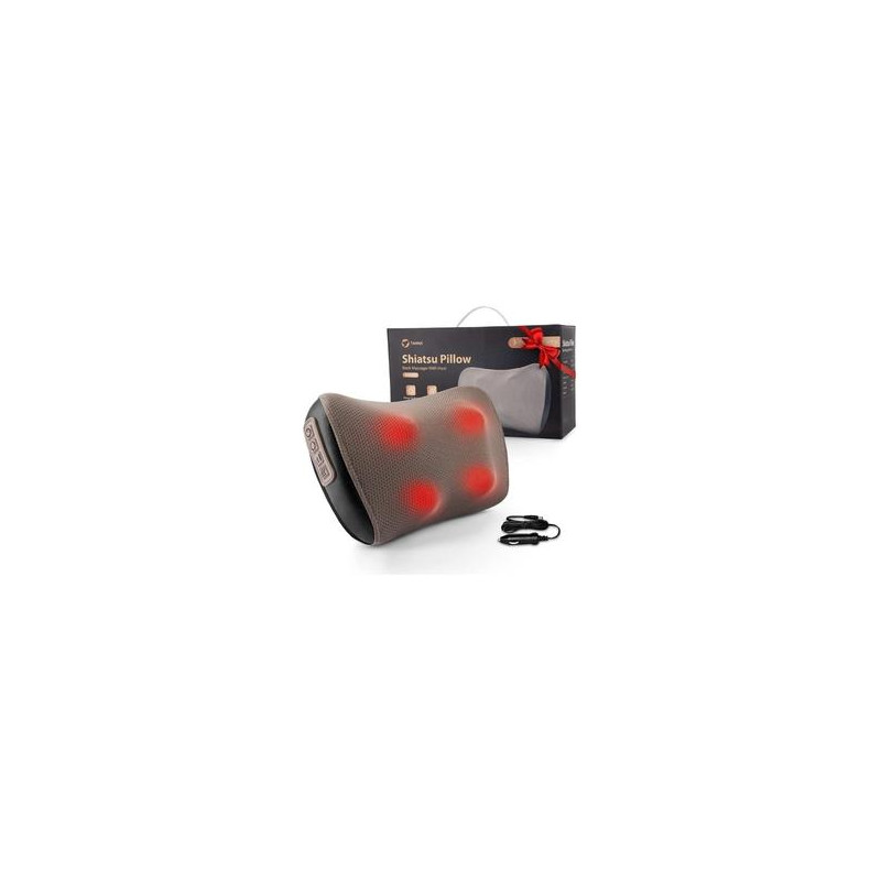Shiatsu Massage Pillow with Heat – 3D Rotating Massage Heads