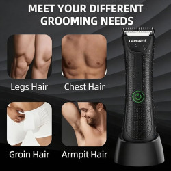 Men's Body Hair Trimmer – Ceramic Blade Groomer with LED Display