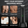 Men's Body Hair Trimmer – Ceramic Blade Groomer with LED Display