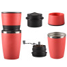 Portable Manual Coffee Maker with Coffee Bean Grinder & Espresso Press