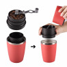 Portable Manual Coffee Maker with Coffee Bean Grinder & Espresso Press