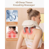 2-in-1 Neck, Shoulder & Back Shiatsu Massager with Heat