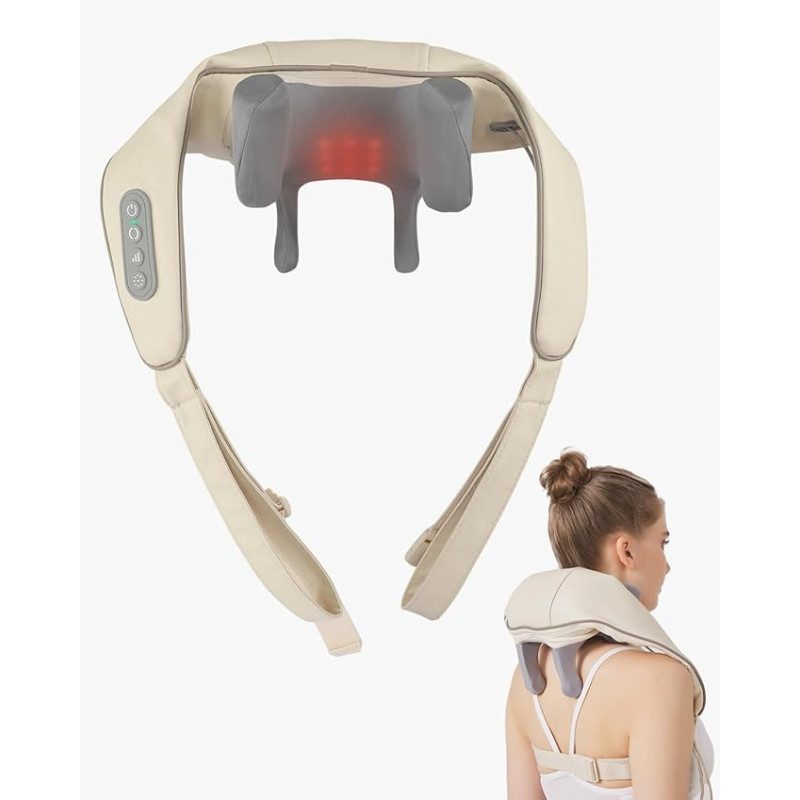 2-in-1 Neck, Shoulder & Back Shiatsu Massager with Heat