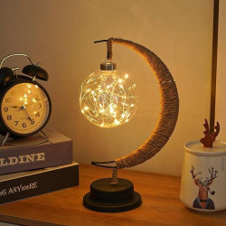 Enchanted Lunar Lamp LED Moon Lamp – USB/Battery Powered Hanging Crescent Moon Night Light