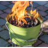 Portable BBQ Bucket Grill – Green Outdoor Charcoal Barbecue for Camping, Garden & Travel