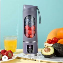 HS-860 Portable Juicing Cup – Grey USB Rechargeable Mini Blender