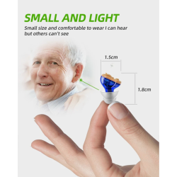 OTC In-Ear Hearing Aid & Sound Amplifier – Invisible, Lightweight Voice Enhancer