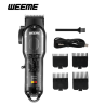 WEEME Professional Hair Clipper – Black Spiral Design with 4 Limit Combs