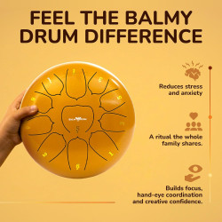 The Balmy Drum – 11-Note 10-Inch Steel Tongue Drum Set with Music Book