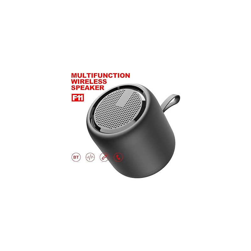 Audio Speaker, F11 Personal Waterproof Stereo Sound Travel Cordless Speakers with Bass and Treble Controls