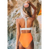 Swimsuit Orange and White