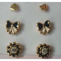 Earrings, Set Of 3 Pairs