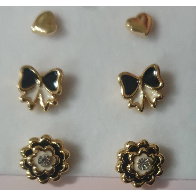 Earrings, Set Of 3 Pairs
