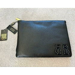 Black Leather hand bag BIBA