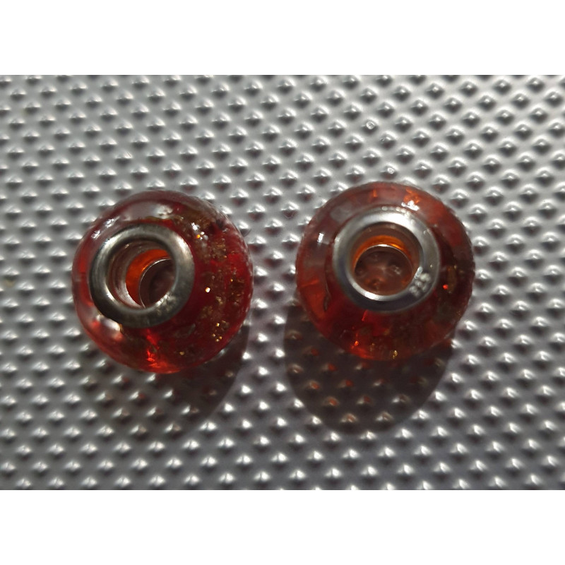 Charms 925 set of 2 red