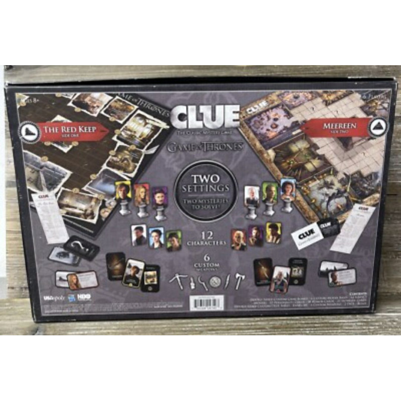 Cluedo board game in the Game of Thrones edition.
