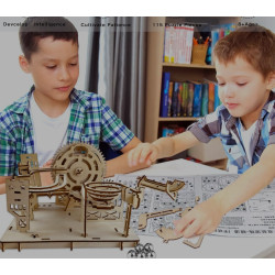 Mechanical gears 3D wooden puzzle