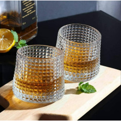 Textured Whisky Glass