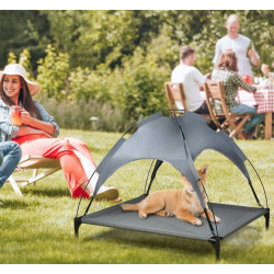 Elevated Pet Cot with Removable Canopy