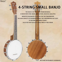 Banjo IRIN BJ-604 Western Folk Instrument Sapele 4-String