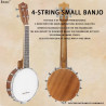 Banjo IRIN BJ-604 Western Folk Instrument Sapele 4-String
