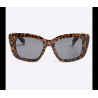River Island leopard  metal sunglasses in dark - BEIGE