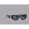 River Island Black Slim Cat Eye Chain Sunglasses
