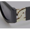 River Island Black Slim Cat Eye Chain Sunglasses