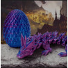 3D Printed Articulated Dragon with Detachable Mystery Scale Egg