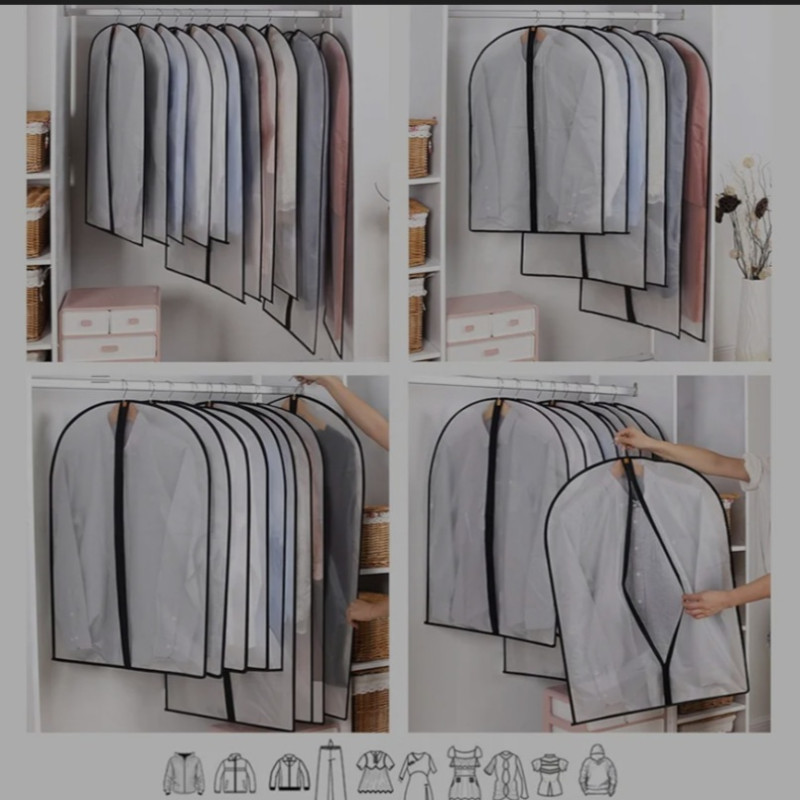 12Pack Breathable Clothes Covers with Zip