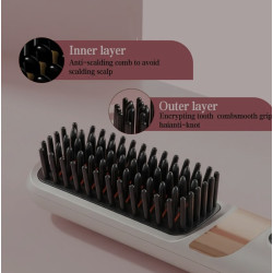 Wireless straightening comb