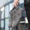 Men'S Lace-Up Boots, Casual Walking Shoes with Fastener