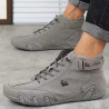 Men'S Lace-Up Boots, Casual Walking Shoes with Fastener