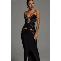 Black bandage maxi dress...