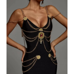 Black bandage maxi dress size xs