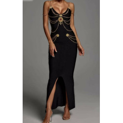 Black bandage maxi dress size xs