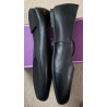 Ladies Empress Australia black leather square toe ballet shoes