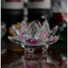 Bouquet of crystal lotus flowers candle holder
