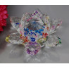 Bouquet of crystal lotus flowers candle holder