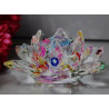 Bouquet of crystal lotus flowers candle holder
