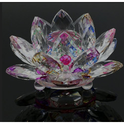 Bouquet of crystal lotus flowers candle holder