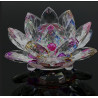Bouquet of crystal lotus flowers candle holder