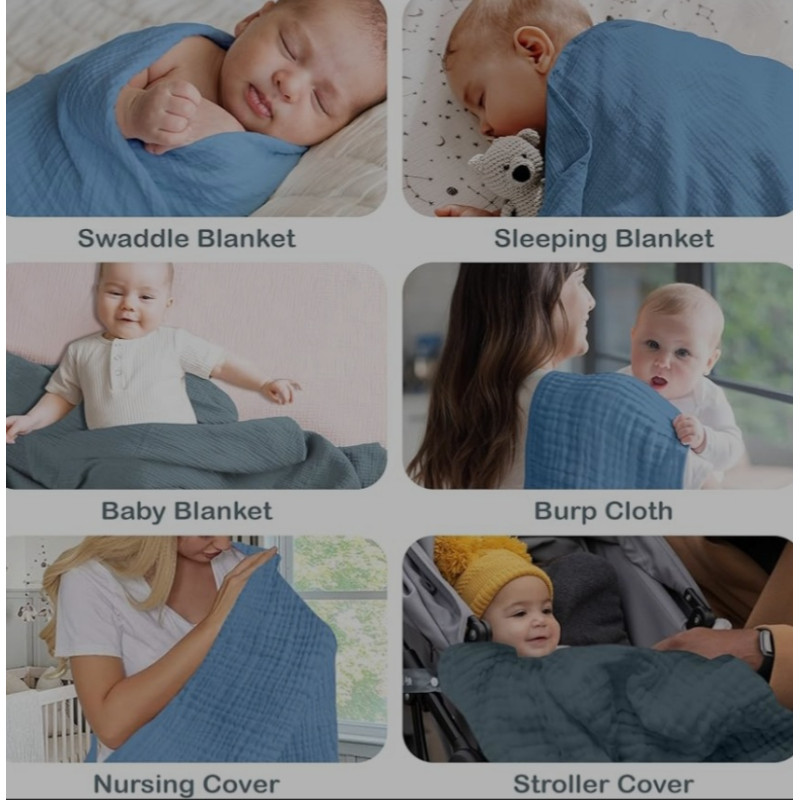 Blanket Infancie organic muslin swaddle 2pcs