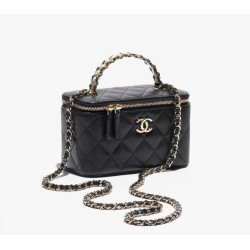 Vanity leather handbag